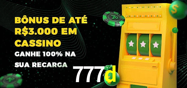 777d melhor bônus de depósito
