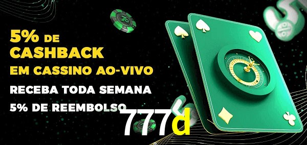 Promoções do cassino ao Vivo 777d